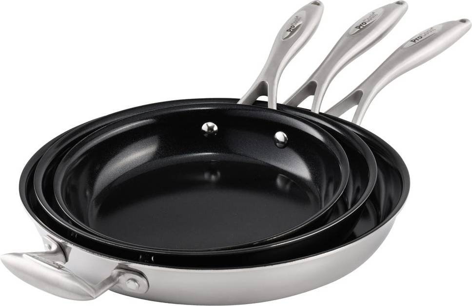 Procook Elite Tri-Ply Frying Pan 3 Piece Cookware Set