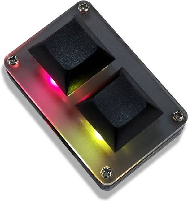 Spactz 2-Key Mini Programmable Keyboard with RGB Light
