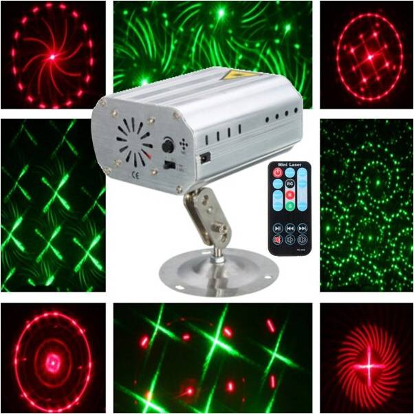 Greenzech Mini Auto Voice LED Laser Projector Stage Light