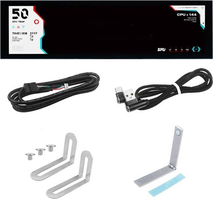 8.8 Inch Computer Temp Monitor IPS Type C