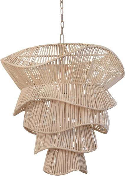 Rattan pendant light Cambry Bleached Rattan Light Pendant Lamp