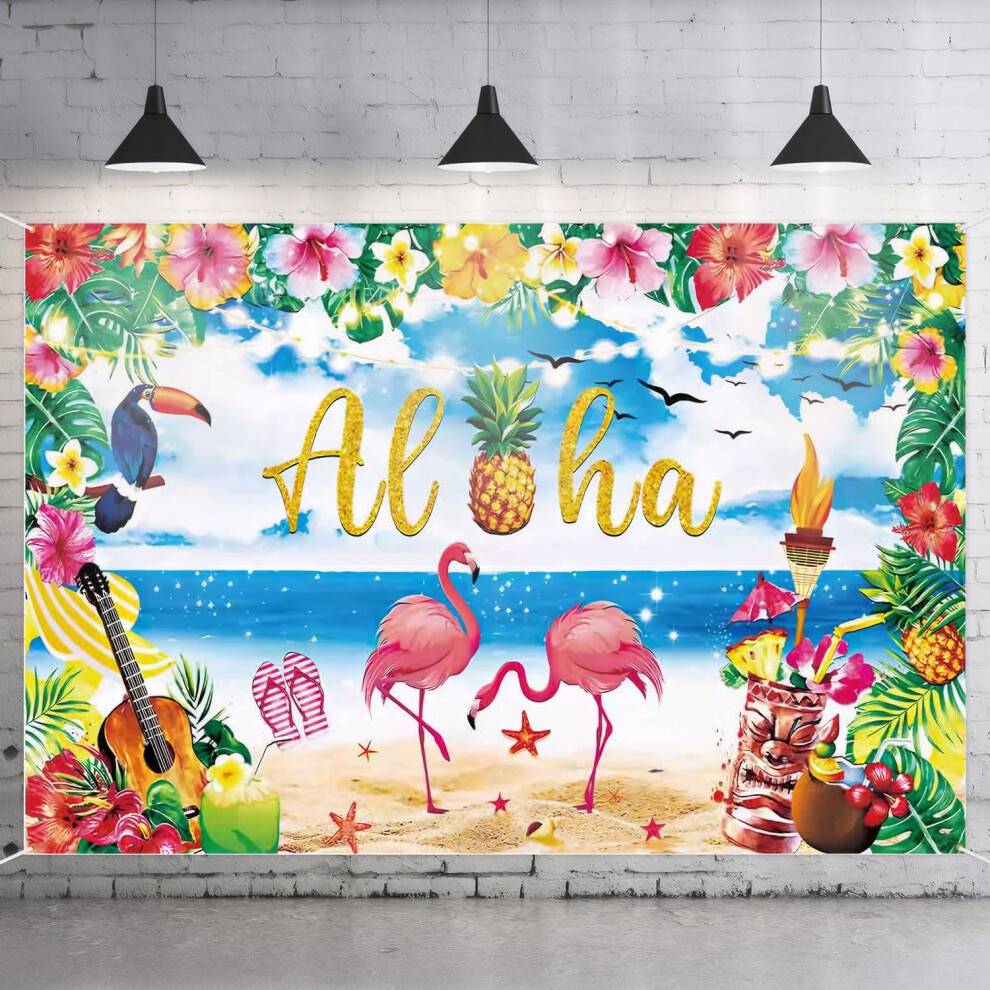 Aloha Beach Photo Banner Backdrop