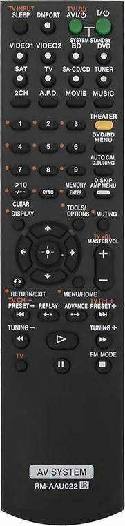 Sony av receiver Sony AV Receiver Remote Control RM-AAU071