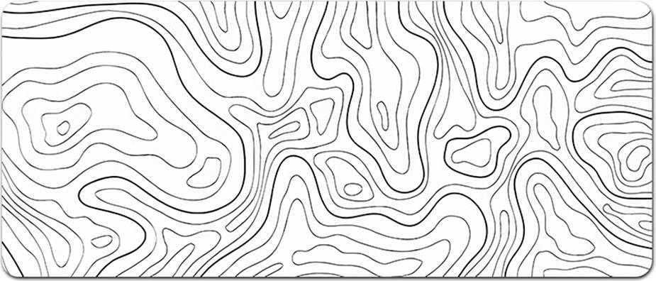 Sodial Topographic Contour Extended Desk Mat