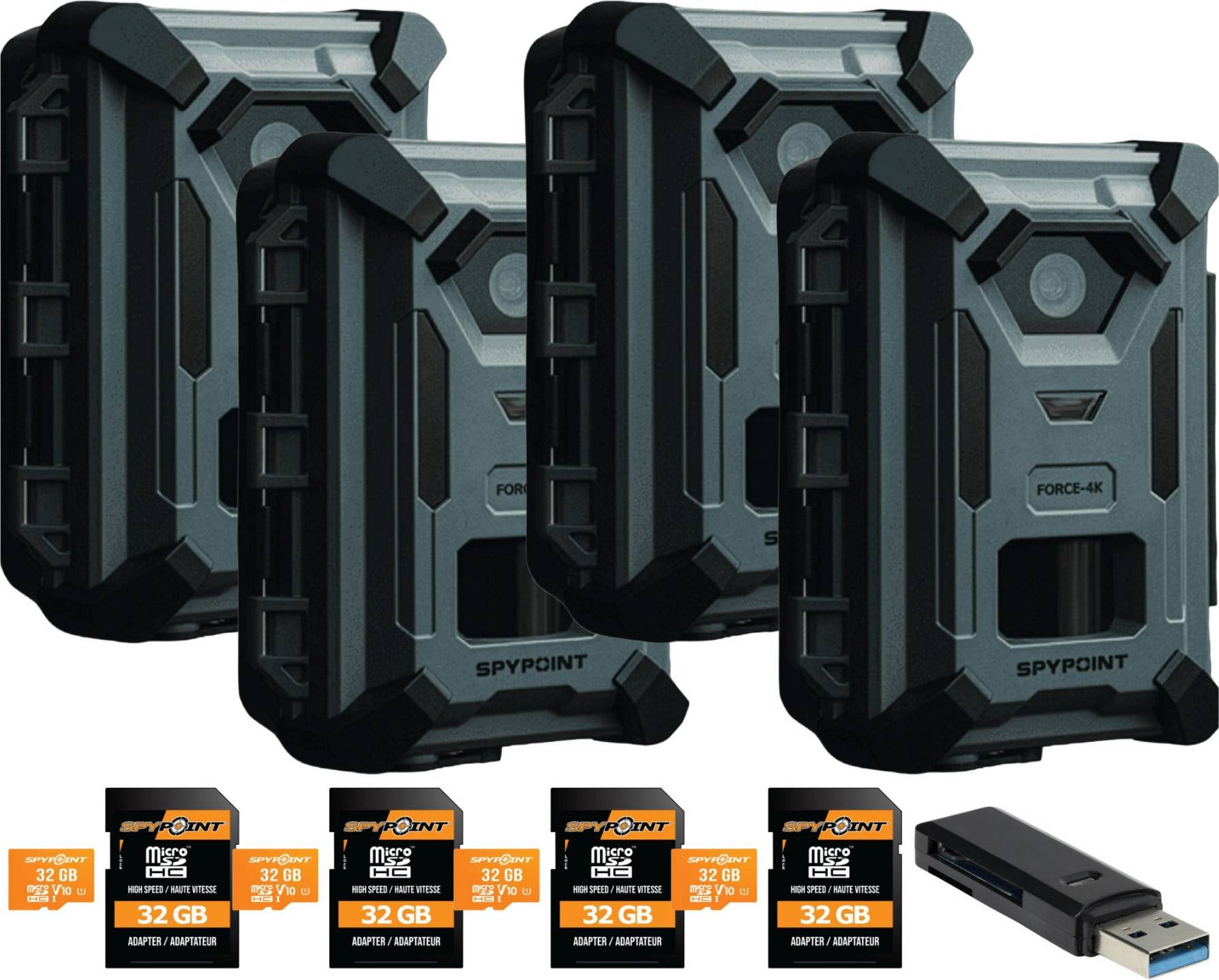SpyPoint Force 40MP 4K Trail Camera Bundle