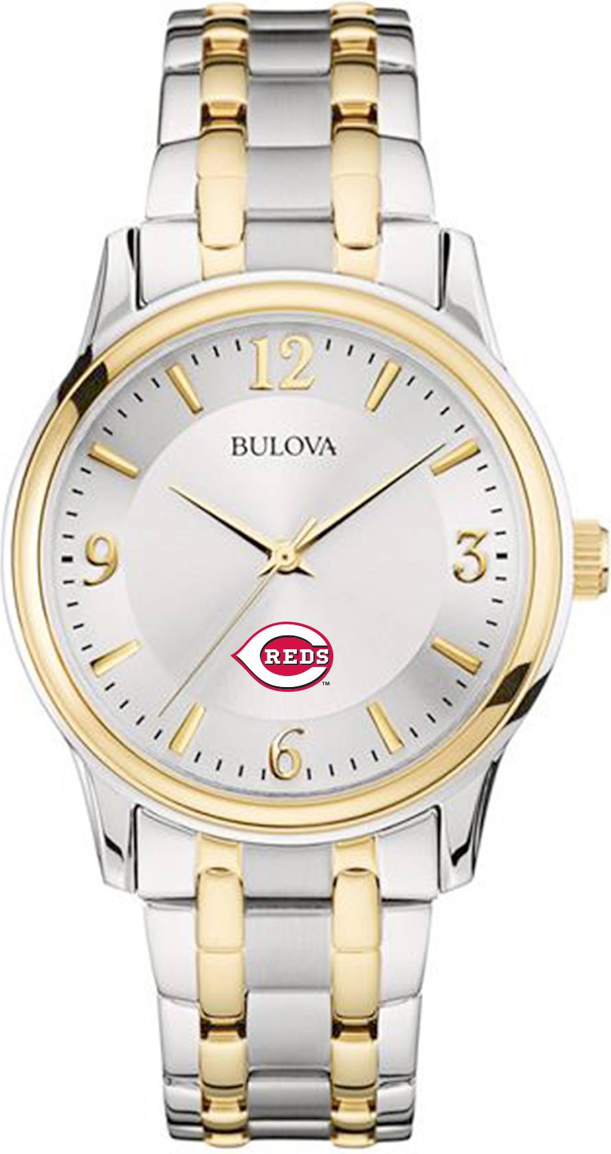 Bulova Silver Gold Cincinnati Reds Two-Tone Watch