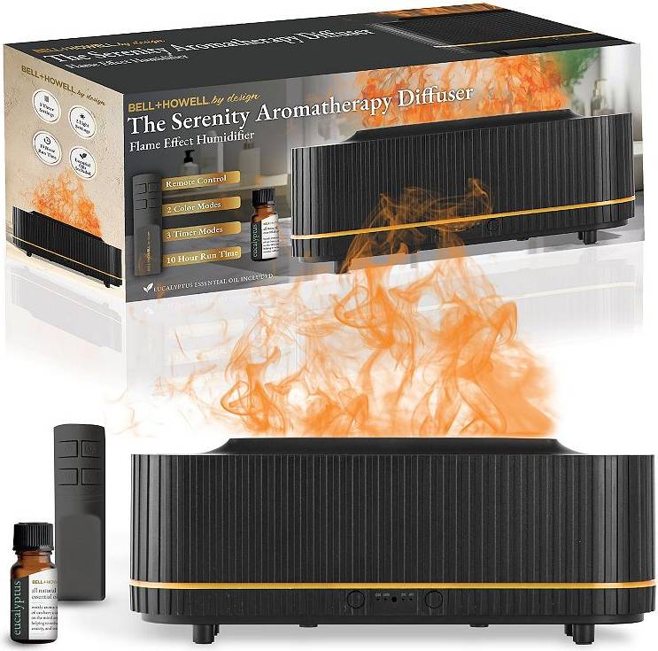 Bell & howell Bell & Howell Flame Effect Aromatherapy Diffuser Humidifier