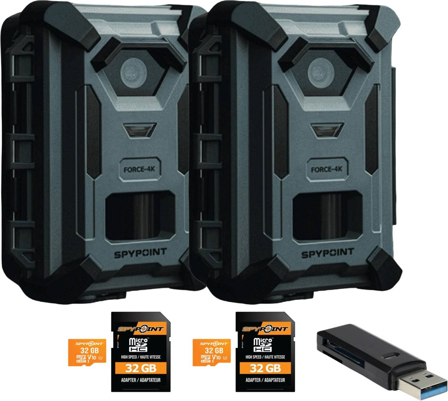 SpyPoint Force 40MP 4K Trail Camera Bundle