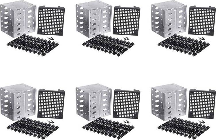 Hdd cage 6pcs 5.25 Inch to 5 x 3.5 Inch HDD Cage Rack