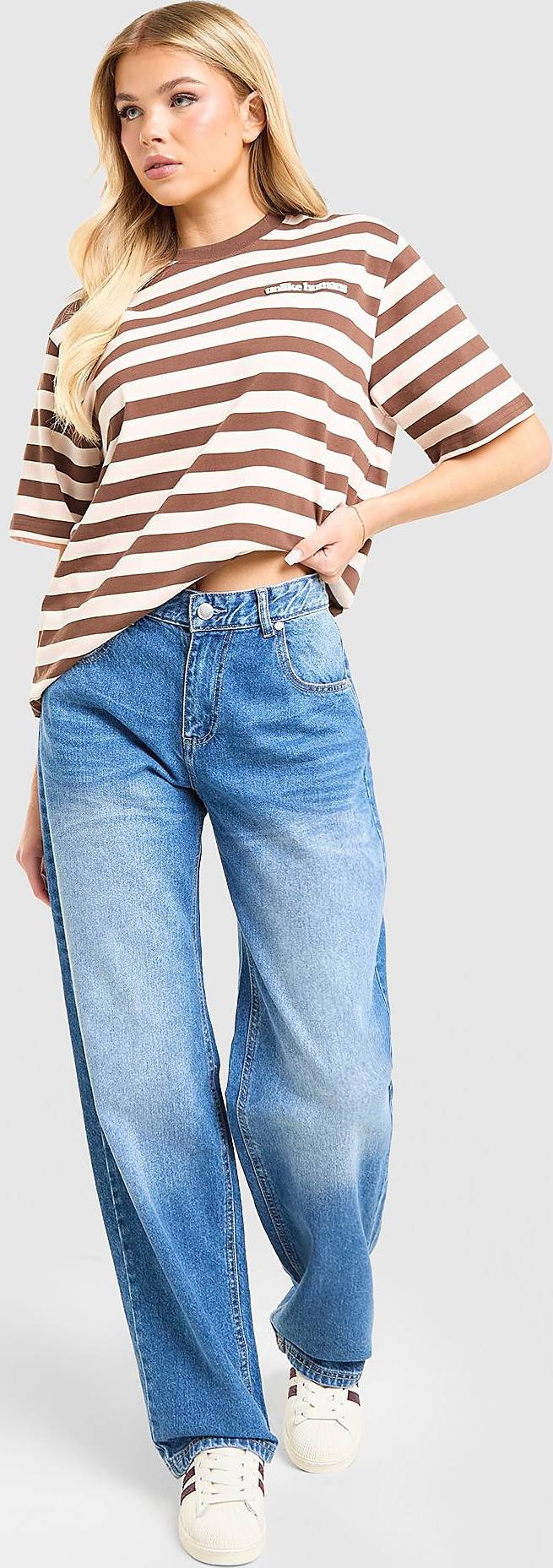 Unlike Humans Mid-Rise Loose Jeans - Blå