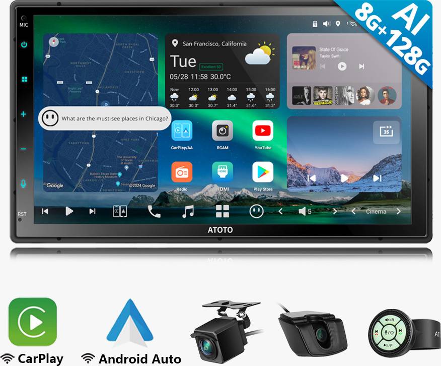7 Inch Android Double Din Car Stereo