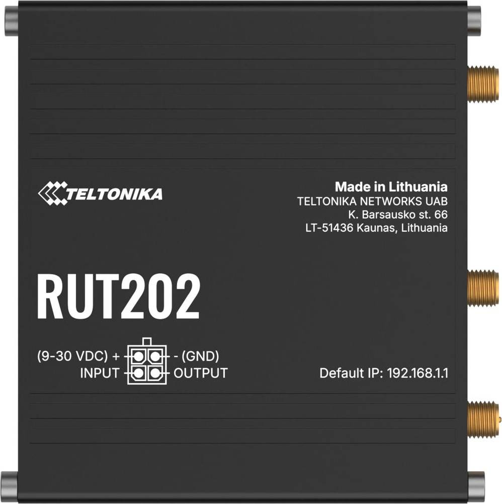 Dual sim Teltonika Compact Industrial Dual SIM Router RUT202AAAAA0