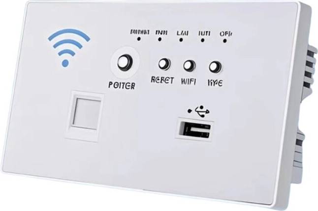 86-Type Wall-Mounted Router USB White