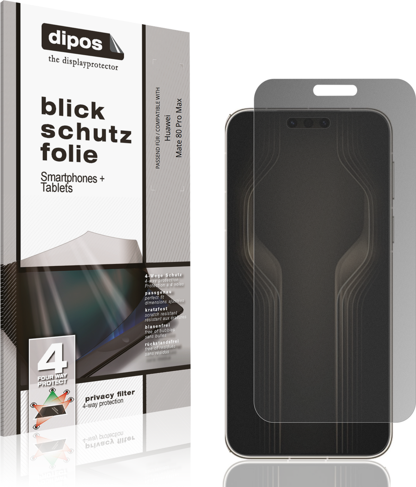 Dipos Huawei Mate 80 Pro Max Privacy Filter Screen Protector