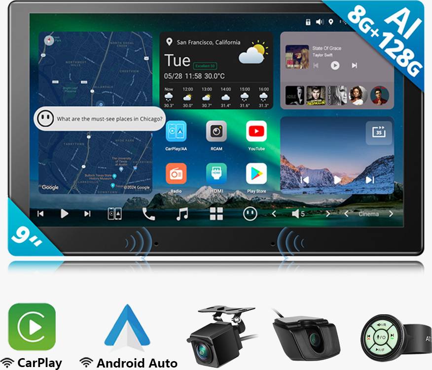 9 Inch Double Din Car Stereo Android Head Unit
