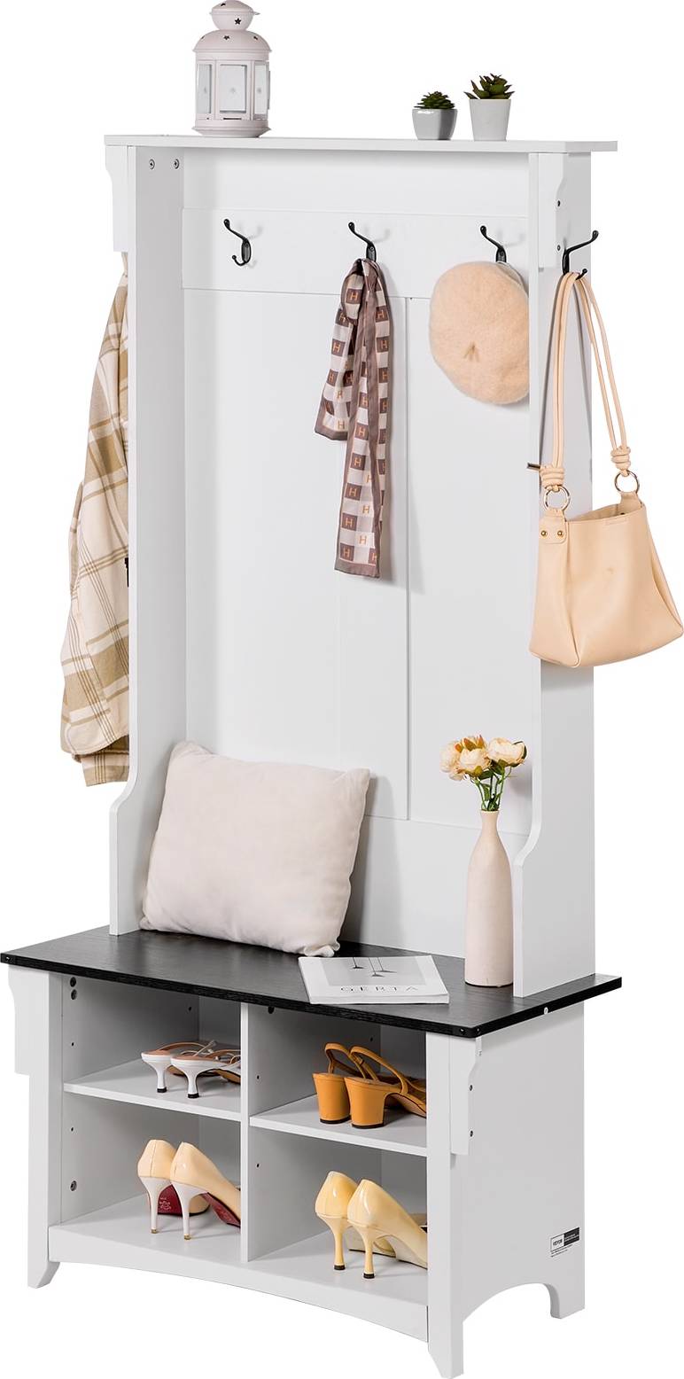 Shoe bench entryway VEVOR Hall Tree Entryway Bench Coat Shoe Rack