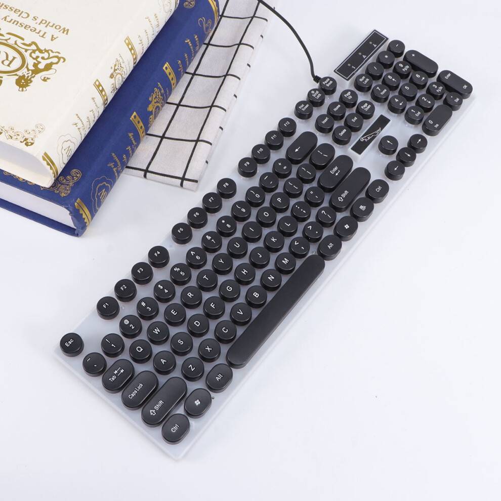 Wired Backlit Round Key Keyboard Set