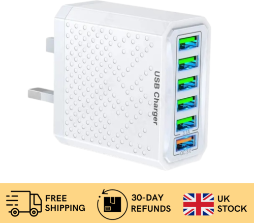 BGHONE 4 Multi-Port Fast Quick USB Hub Adapter