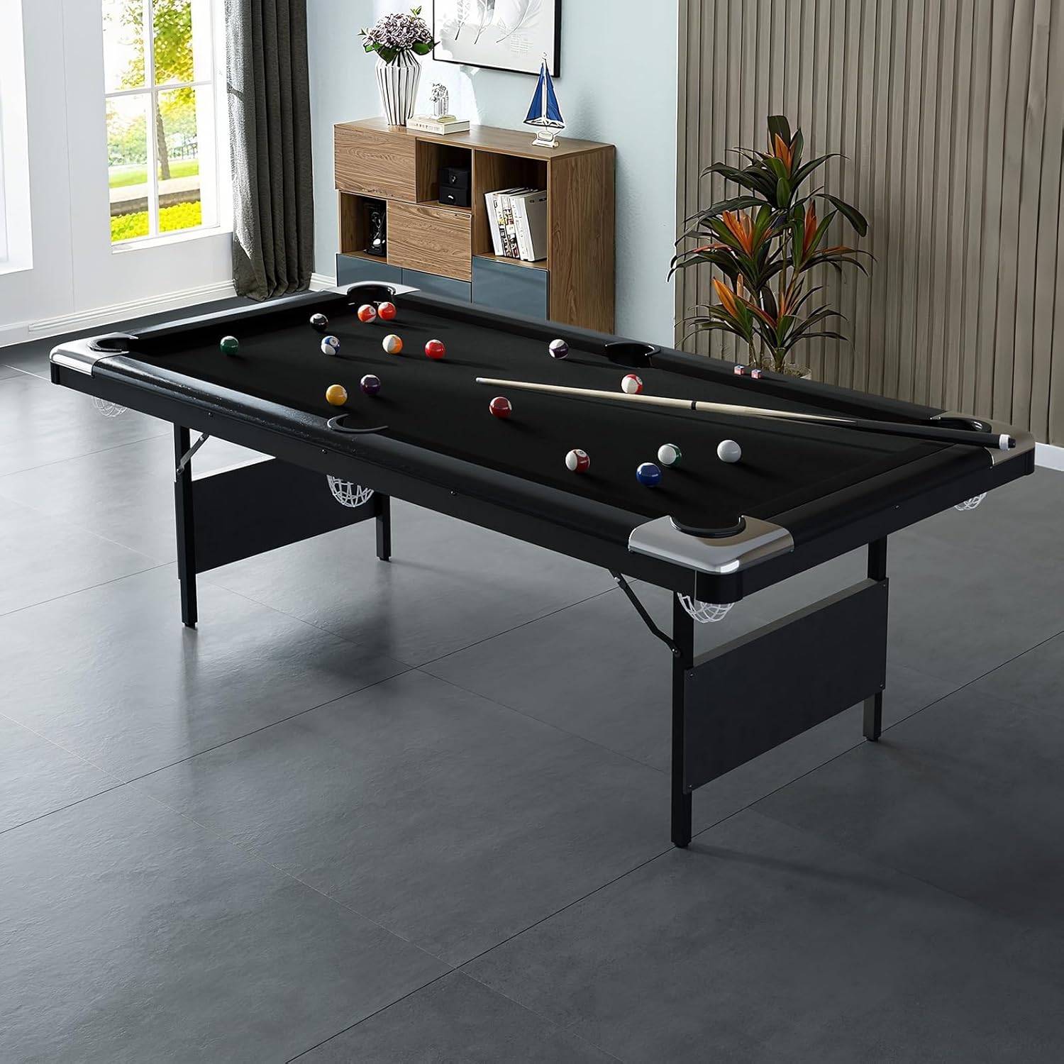 Garvee 6 Foot Foldable Pool Table