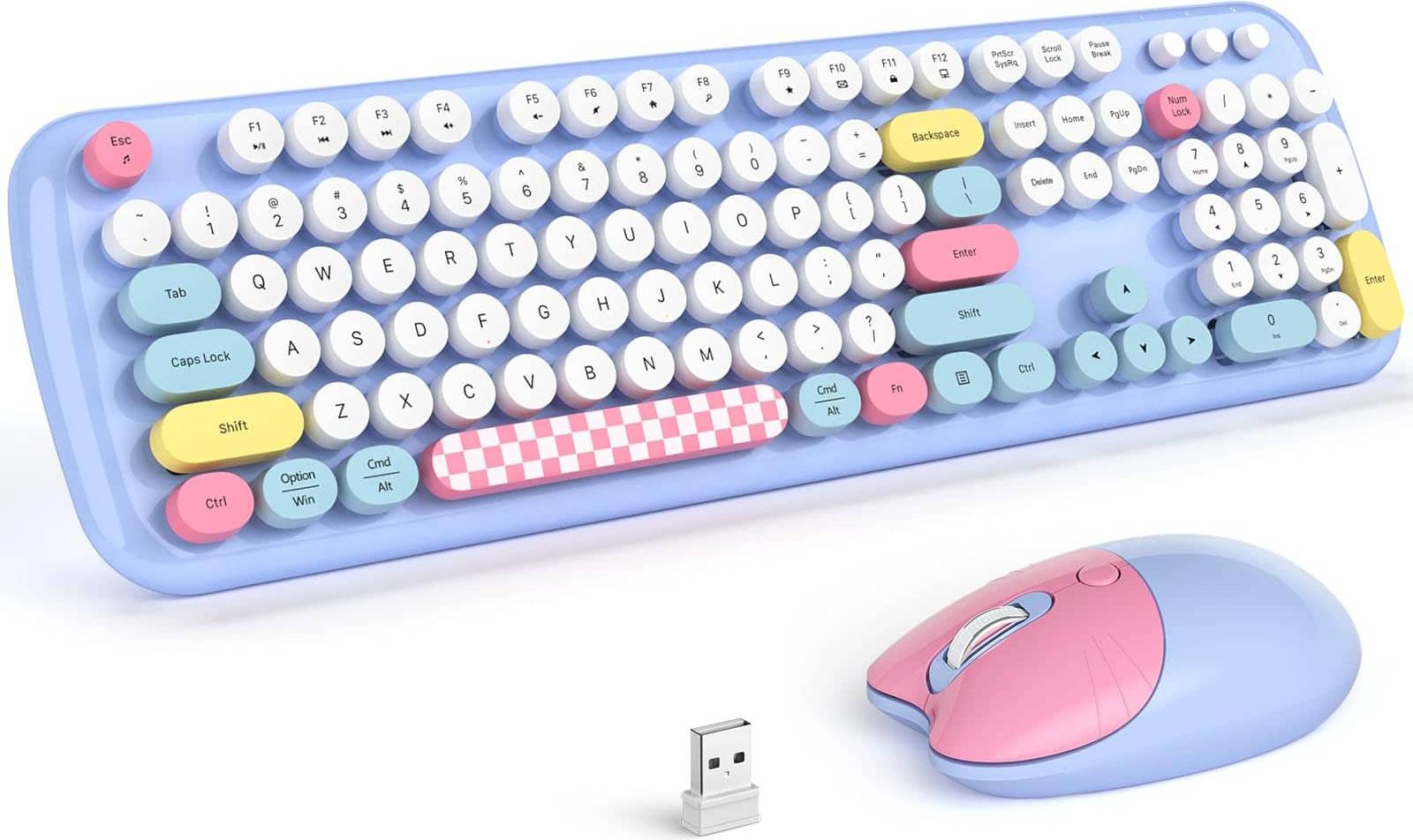 Keyboard and mouse Retro 2.4GHz Wireless Keyboard Mouse