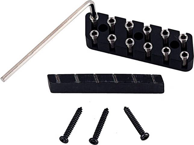 6-String Locking Nuts Bridge Bone Set