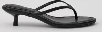 Nelly Rounded Thong Heel - Musta