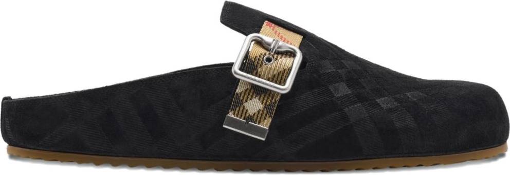 Burberry Rounded Toe Mule Leather Skor - Herr