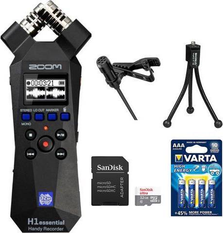 Zoom audio recorder Zoom H1essential 2-Track 32-Bit Float Audio Recorder Bundle