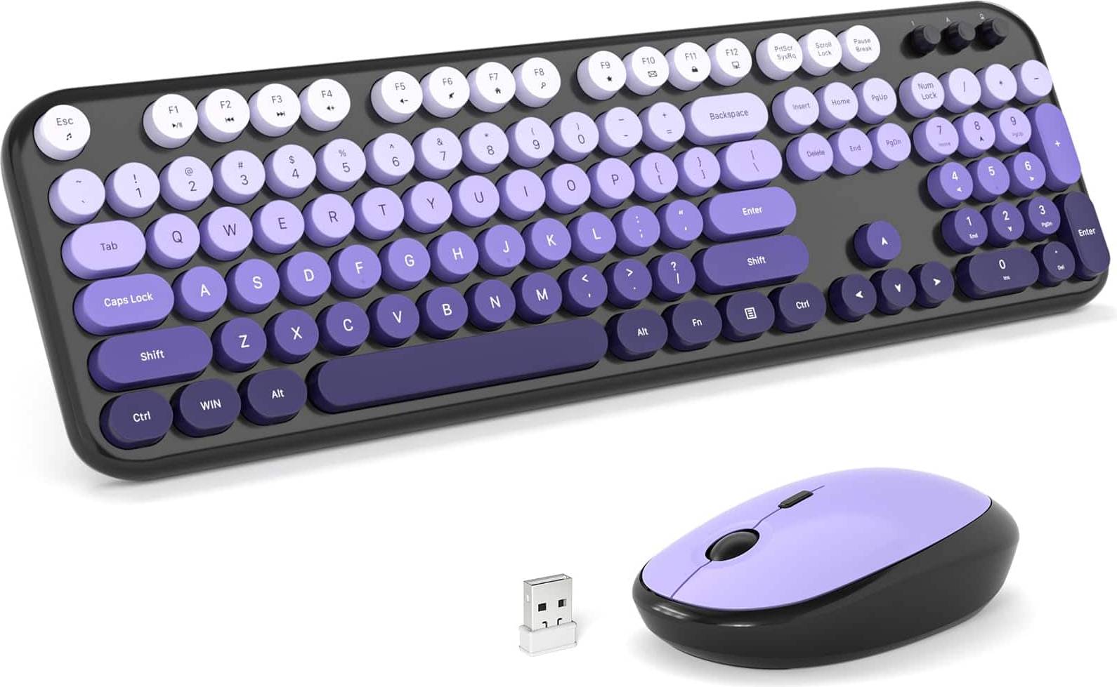 Full Size Wireless Keyboard Mouse Combo