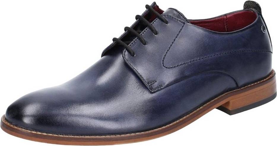 Base London Script Washed Leather Oxford Shoes