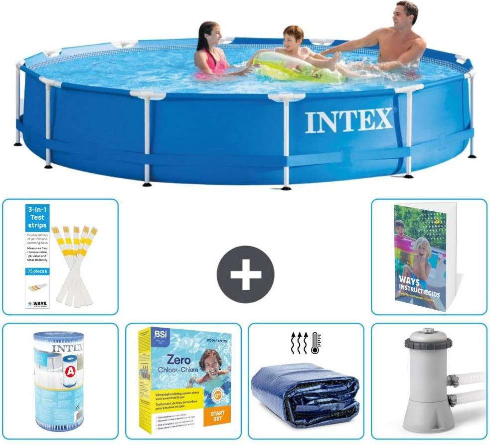 Intex Frame Pool Rund 366x76 cm 7-teilig S50
