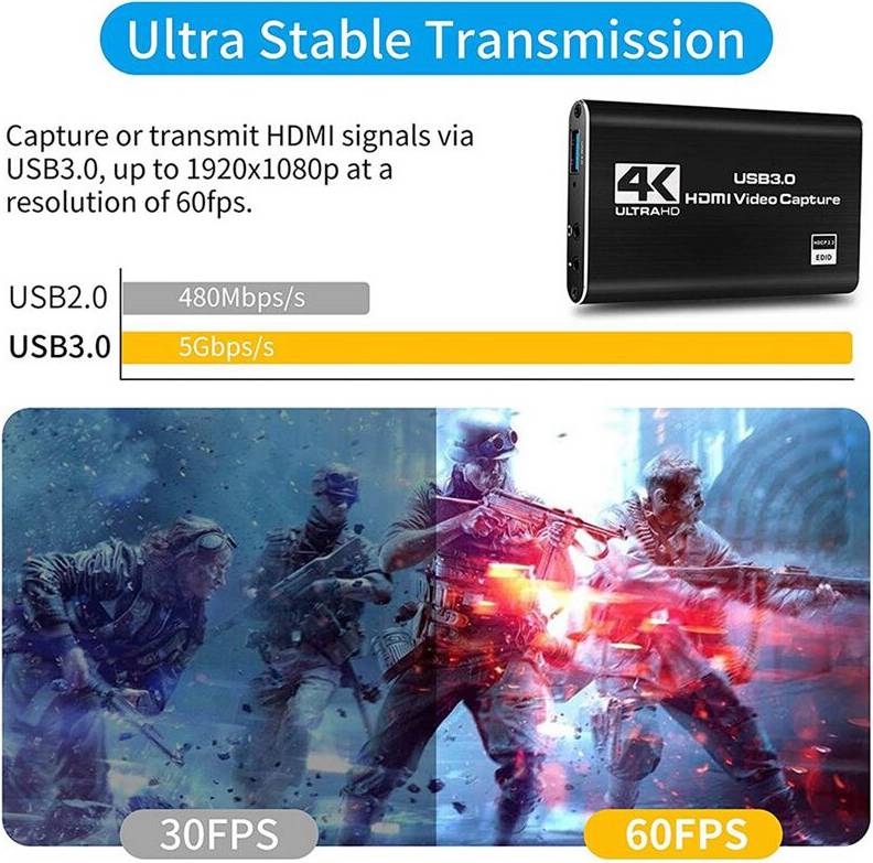 4K USB 3.0 Audio Video Capture Card