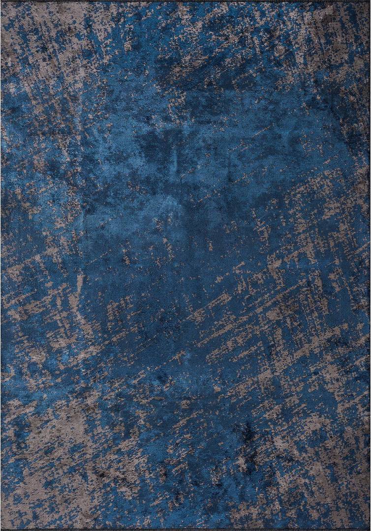 Williston Forge Blue Abstract Area Rug Hand Loom Using Cotton Polyester Blue