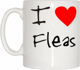 TeeTreeDesigns I Love Heart Fleas Mug