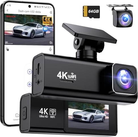 Front and rear dashcam 4K Dual Car Camera Dash Cam Front Rear