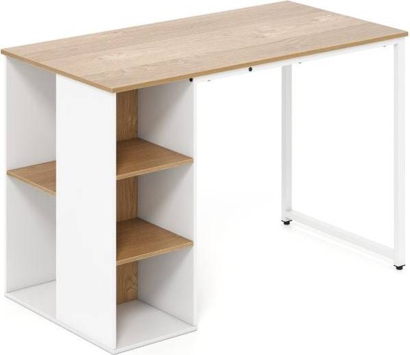 115 Cm Computer with 5 Storage Compartments Writing Desk