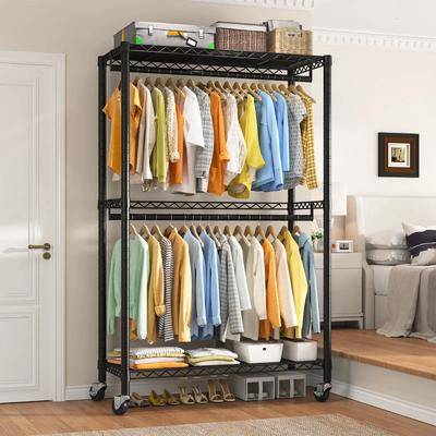Clothing rack Raybee 79H Clothing With Wheels Clothes Rack