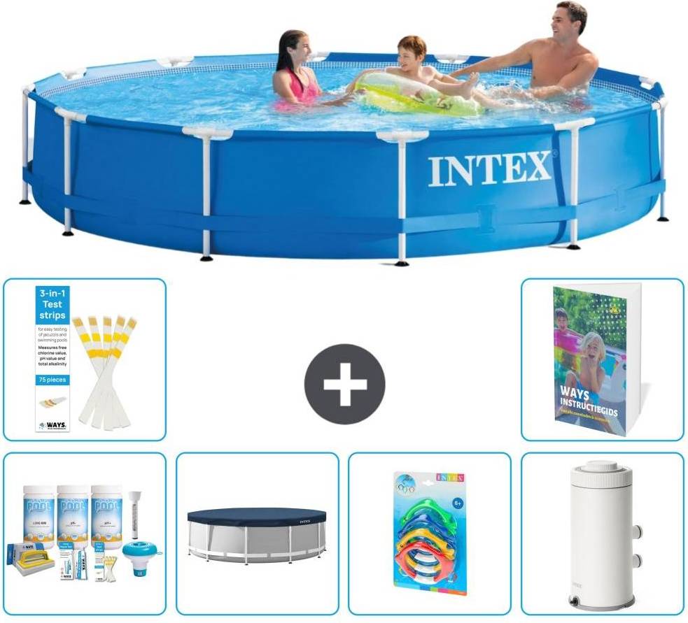 Intex Frame Pool Rund 366x76 cm 7-teilig S26