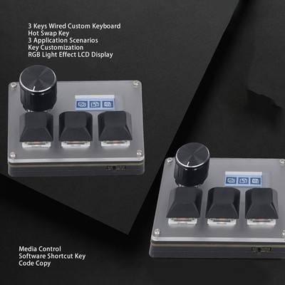 3 Keys Custom Keyboard Rgb Light
