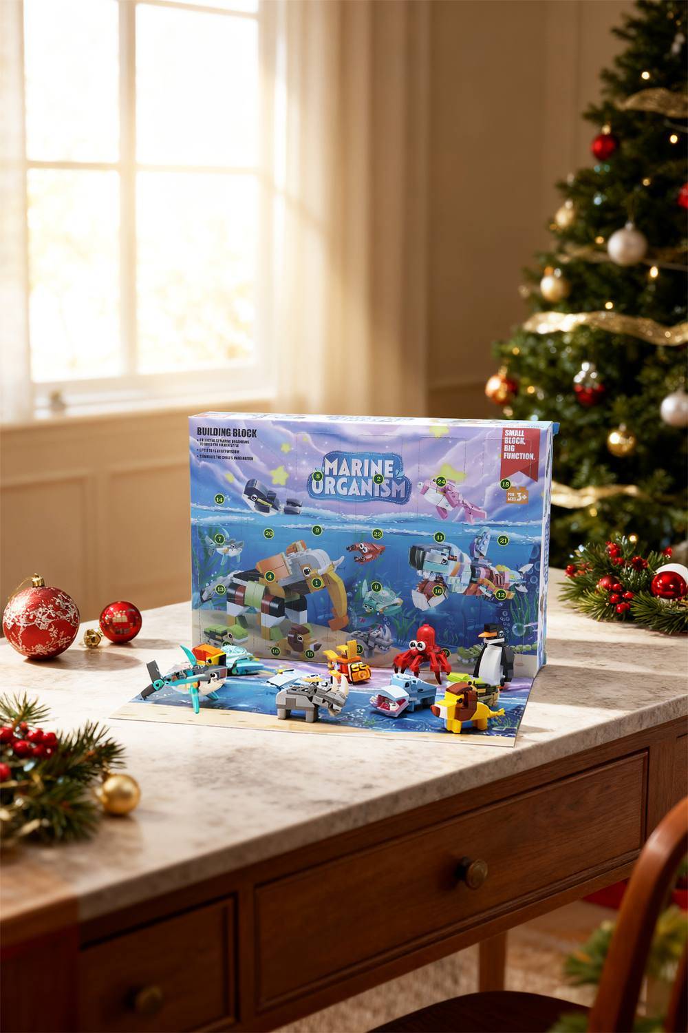 Advent Calendar Building Block Blind Box Multicolor