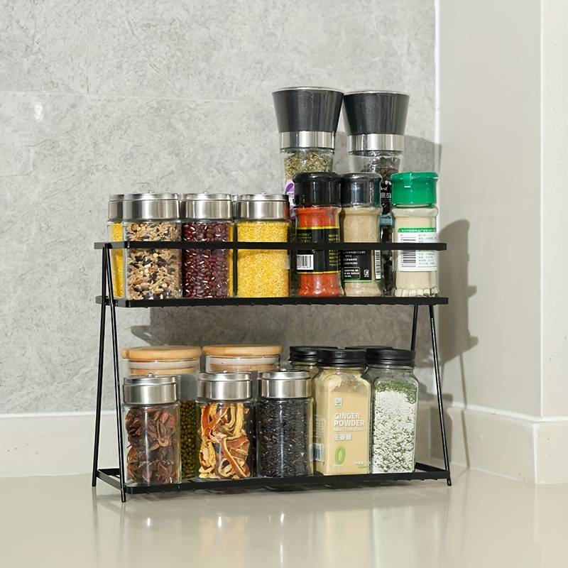 Temu Two-Tier Metal Kitchen Spice Rack