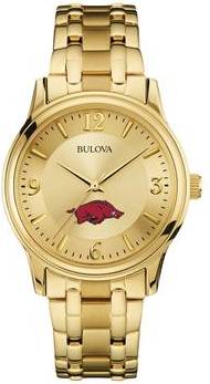 Bulova Arkansas Razorbacks Gold-Tone Watch