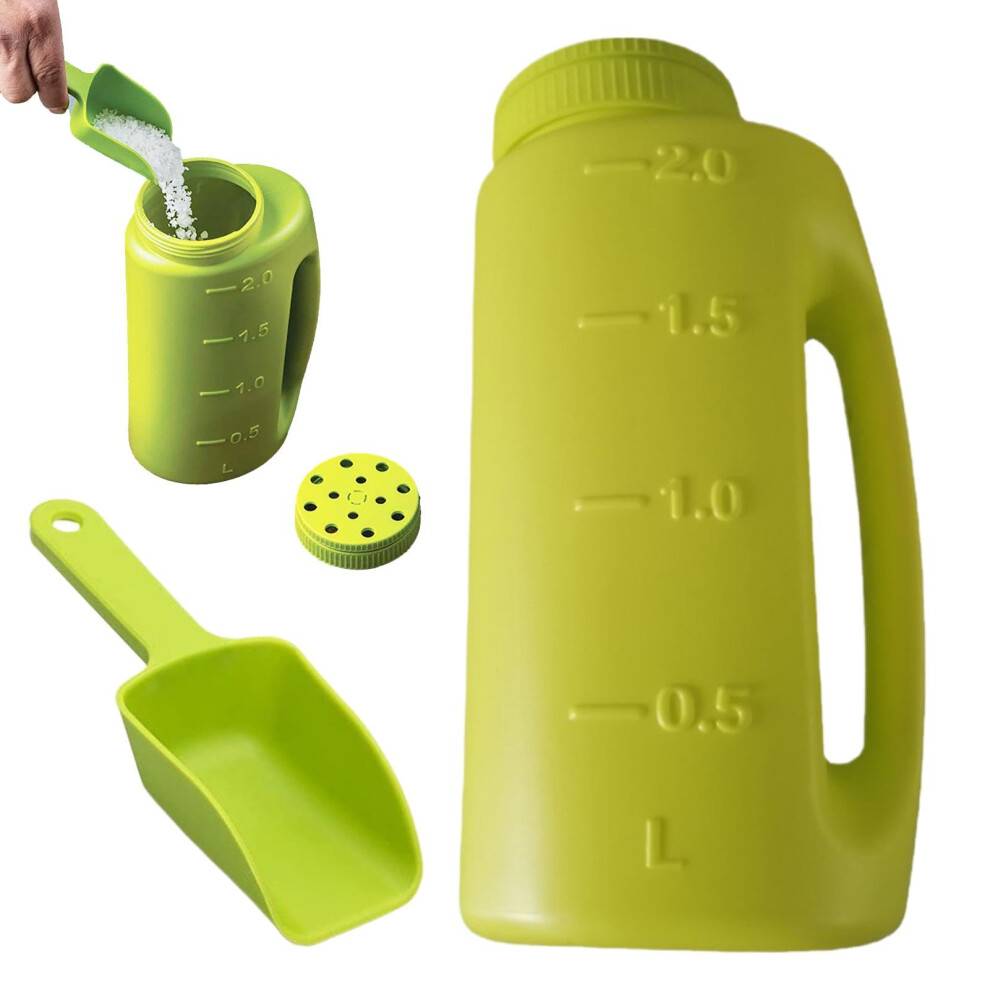 Handheld Salt Spreader 2L Adjustable Flow Control