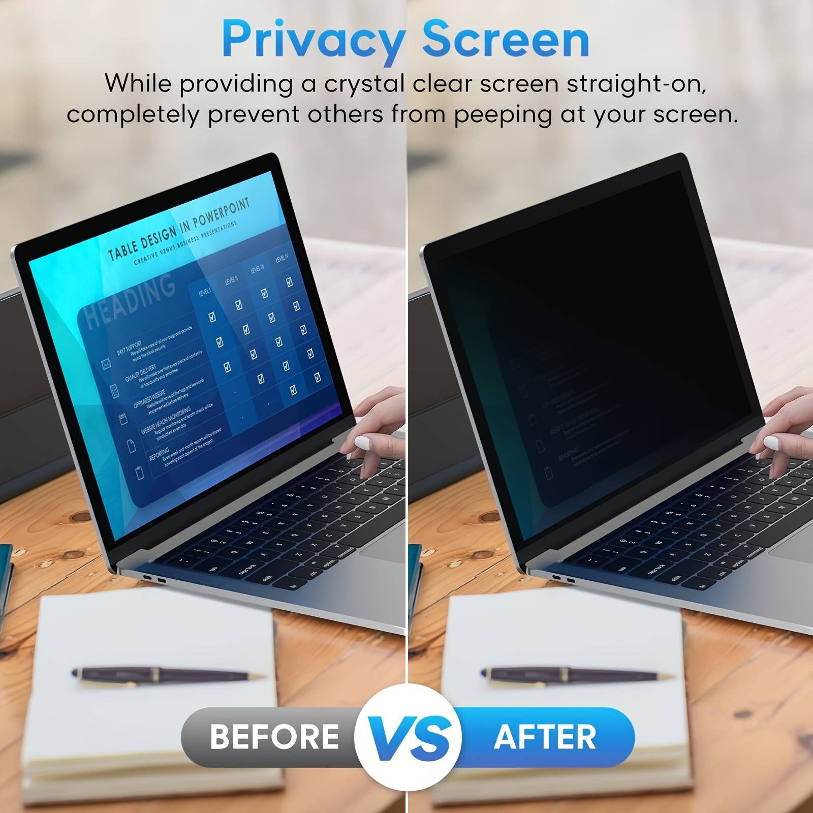 Blue light screen protector Temu 14.2 Inch Privacy Screen Protector Anti-blue Light