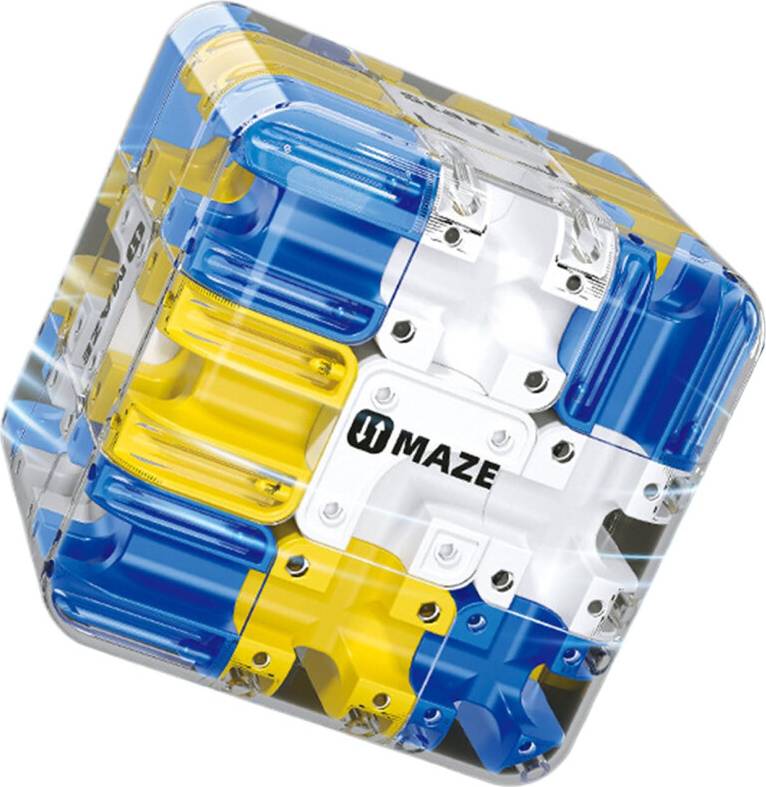 3D Maze Ball Puzzle with Rotation Control