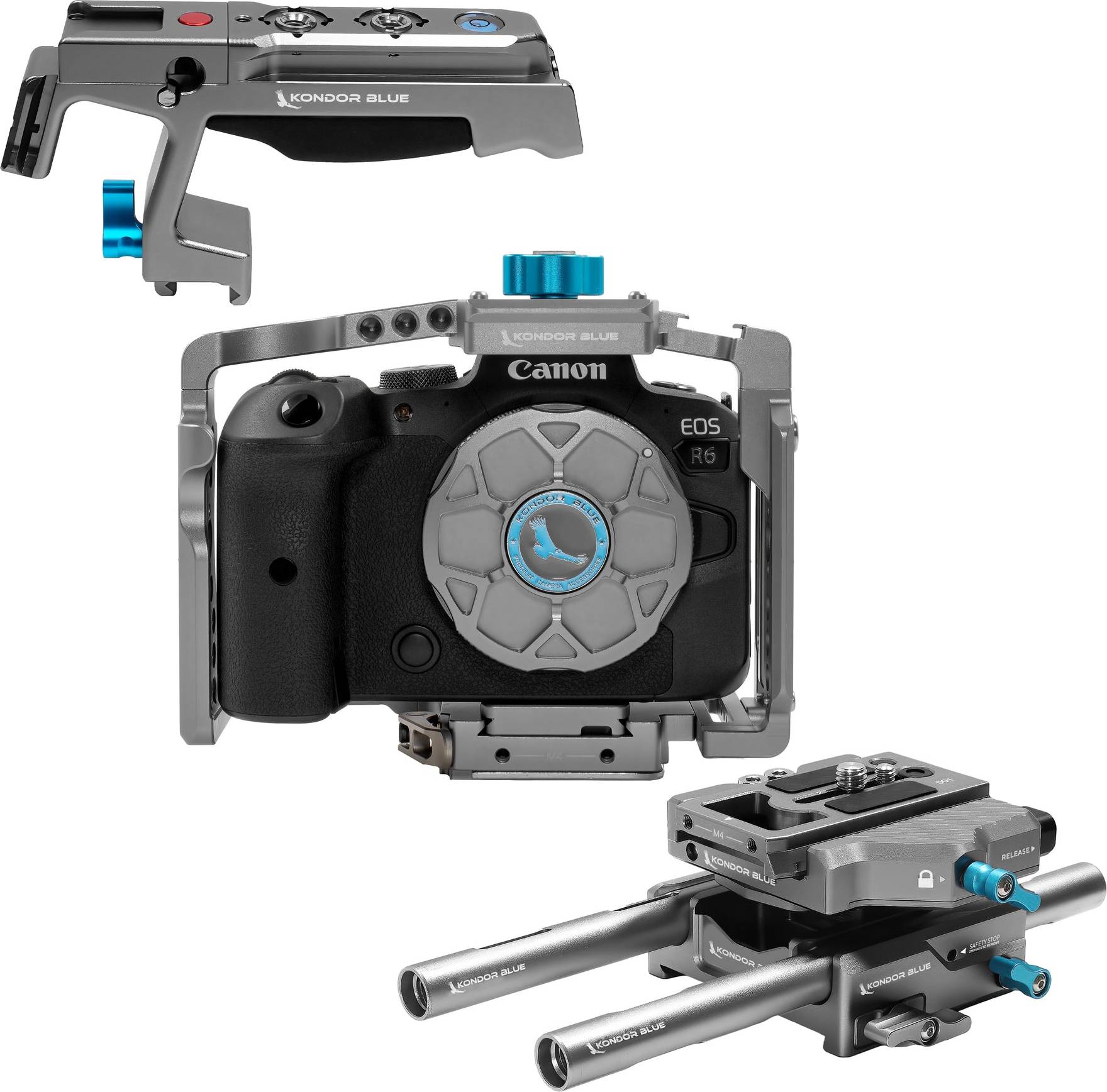 Kondor Blue Canon R5 Base Rig Aluminium Grey