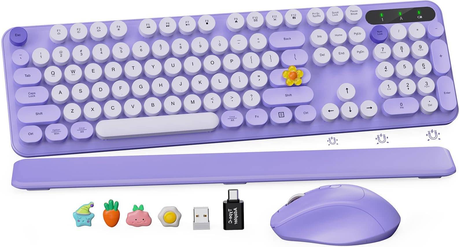 Wireless keyboard and mouse combo Wireless Keyboard Mouse Combo Retro Round
