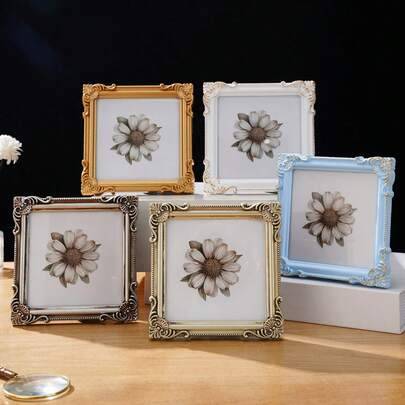 Shein European Style Colorful 3D Floral Pattern Photo Frame