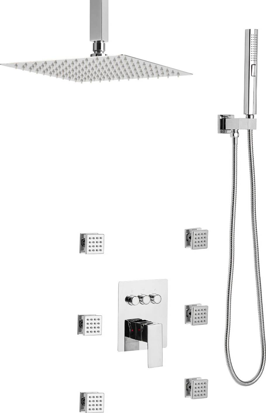 Shower faucet set VEVOR Shower Faucet Set 10 Inch Ceiling Mount