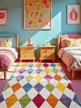 Harlequin rugs Very Collection New Villa Harlequin Rug Multicolour